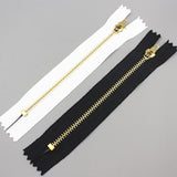 10pcs/lot 8cm 10cm 12cm 13cm 15cm 18cm 20cm Sewing Metal Zippers Auto Lock Black White DIY Zip for Sewing Jeans Denim Skirt 3#