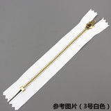 10pcs/lot 8cm 10cm 12cm 13cm 15cm 18cm 20cm Sewing Metal Zippers Auto Lock Black White DIY Zip for Sewing Jeans Denim Skirt 3#